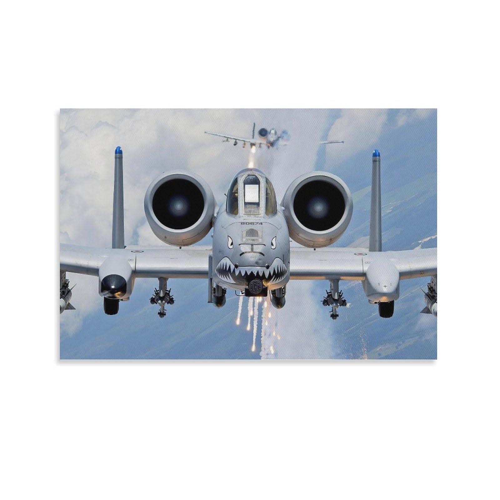 Tin 1 A-10 Warthog Thunderbolt Ii Attack Aircraft Tin Sign 8X12 In – Military Aviation Metal Wall Decor