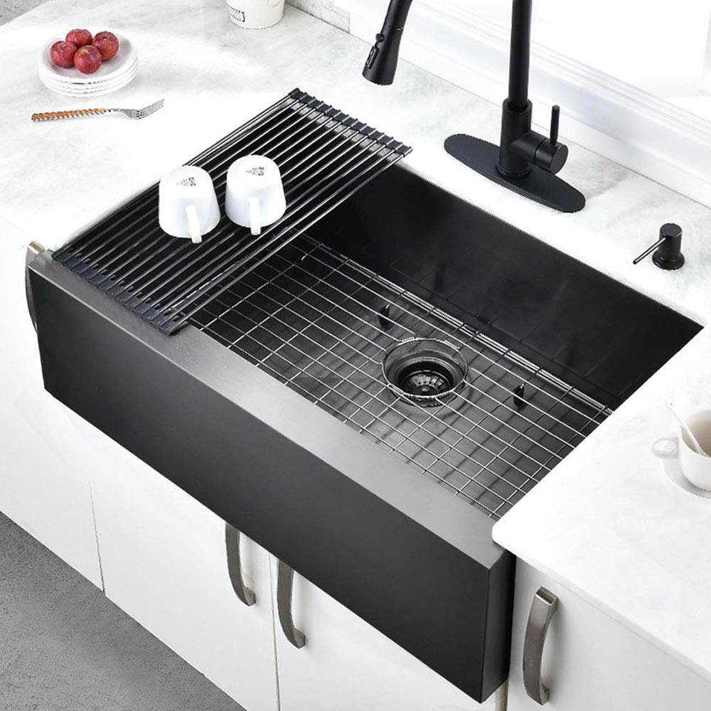Buy 30 Inch Black Farmhouse Kitchen SinkHovheir 30x22 Farmhouse Sink