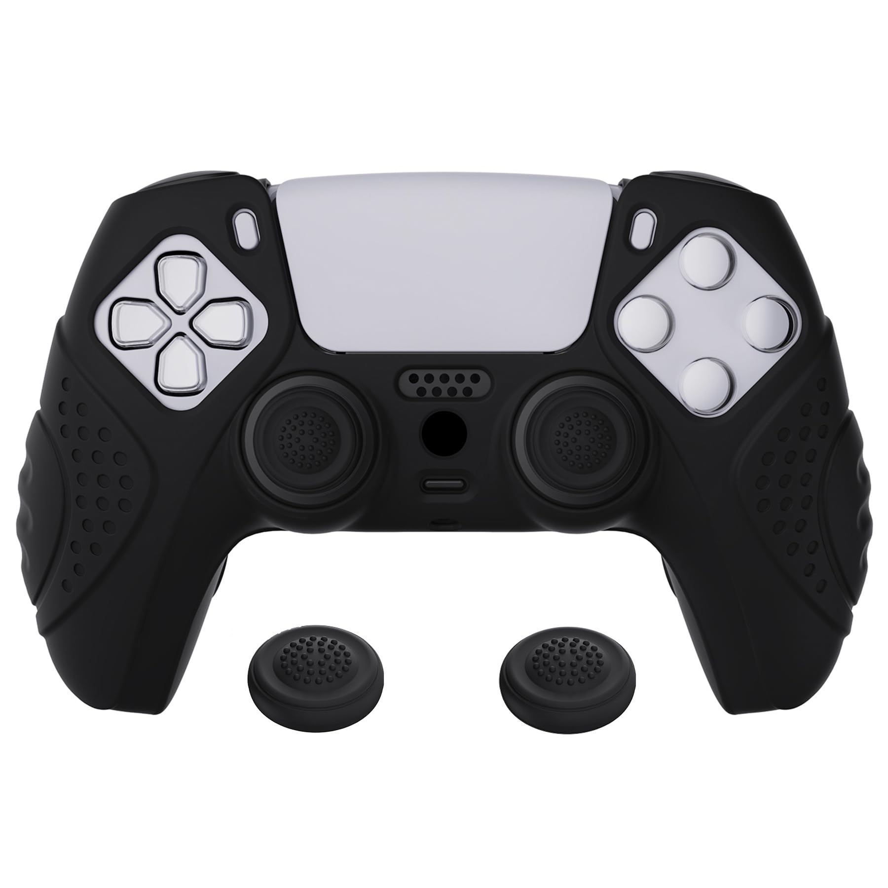 eXtremeRatePlayVital Guardian Edition Racing Green Ergonomic Soft Anti-slip Controller Silicone Case Cover for ps5, Rubber Protector Skins with Black Joystick Caps for ps5 Controller — view 19