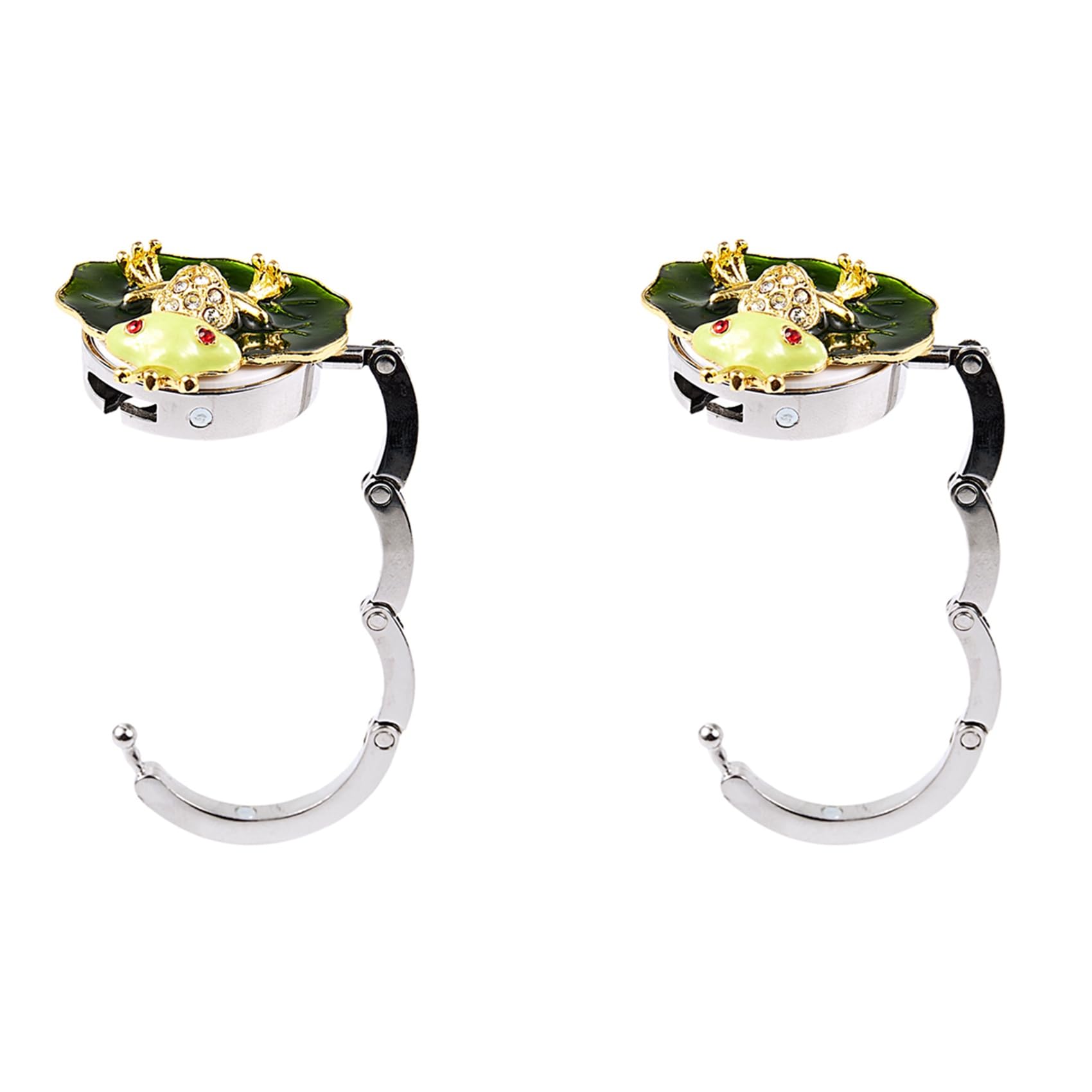 Vjsujehgy 2X Cute Green Frog Purse Bag Handbag Hanger Hook Holder