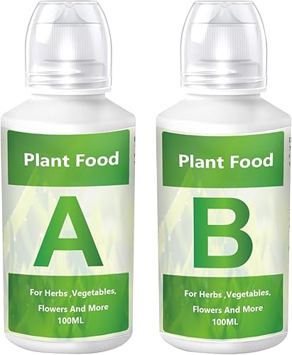 Hydroponic Plant Food - Hydroponics Aeroponic Vegetable Nutrient | a and B Hydroponic Nutrients, a & B Plant Food for Hydroponics Growing System and Potted Houseplants, Plant Fertilizer