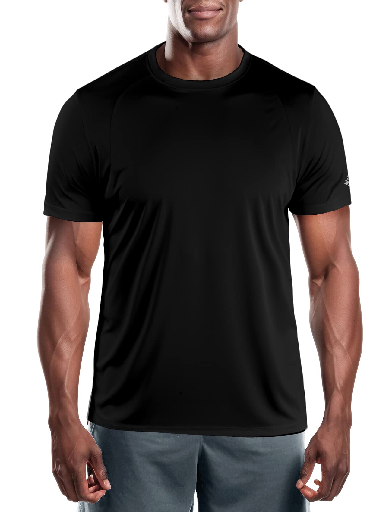 ZengjoAthletic T Shirts for Men,Quick Dry Gym Workout Running Sport Moisture Wicking Short-Sleeve Crewneck Tee