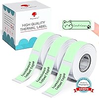 Vista 14 de Phomemo Labels D30 - Cinta de etiquetas autoadhesivas, etiquetas maestras de impresión en negro sobre blanco, papel térmico autoadhesivo, 160