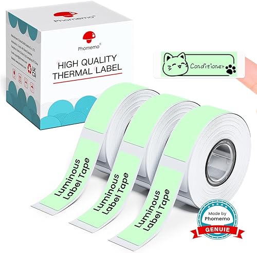 Miniatura 10 de Phomemo Labels D30 - Cinta de etiquetas autoadhesivas, etiquetas maestras de impresión en negro sobre blanco, papel térmico autoadhesivo, 160