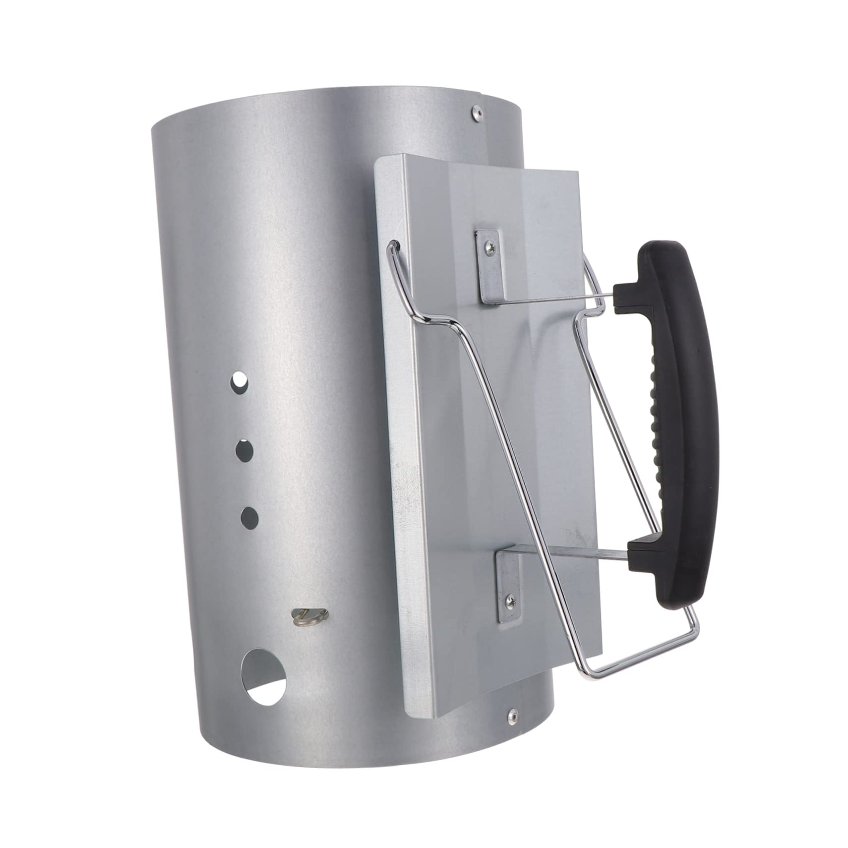 Hemobllo Allume-cheminée à Charbon Galvanisé pour Barbecue, Poignée Nylon, 19cm, Ventilation Rapide, Usage Extérieur, sans Goût Chimique