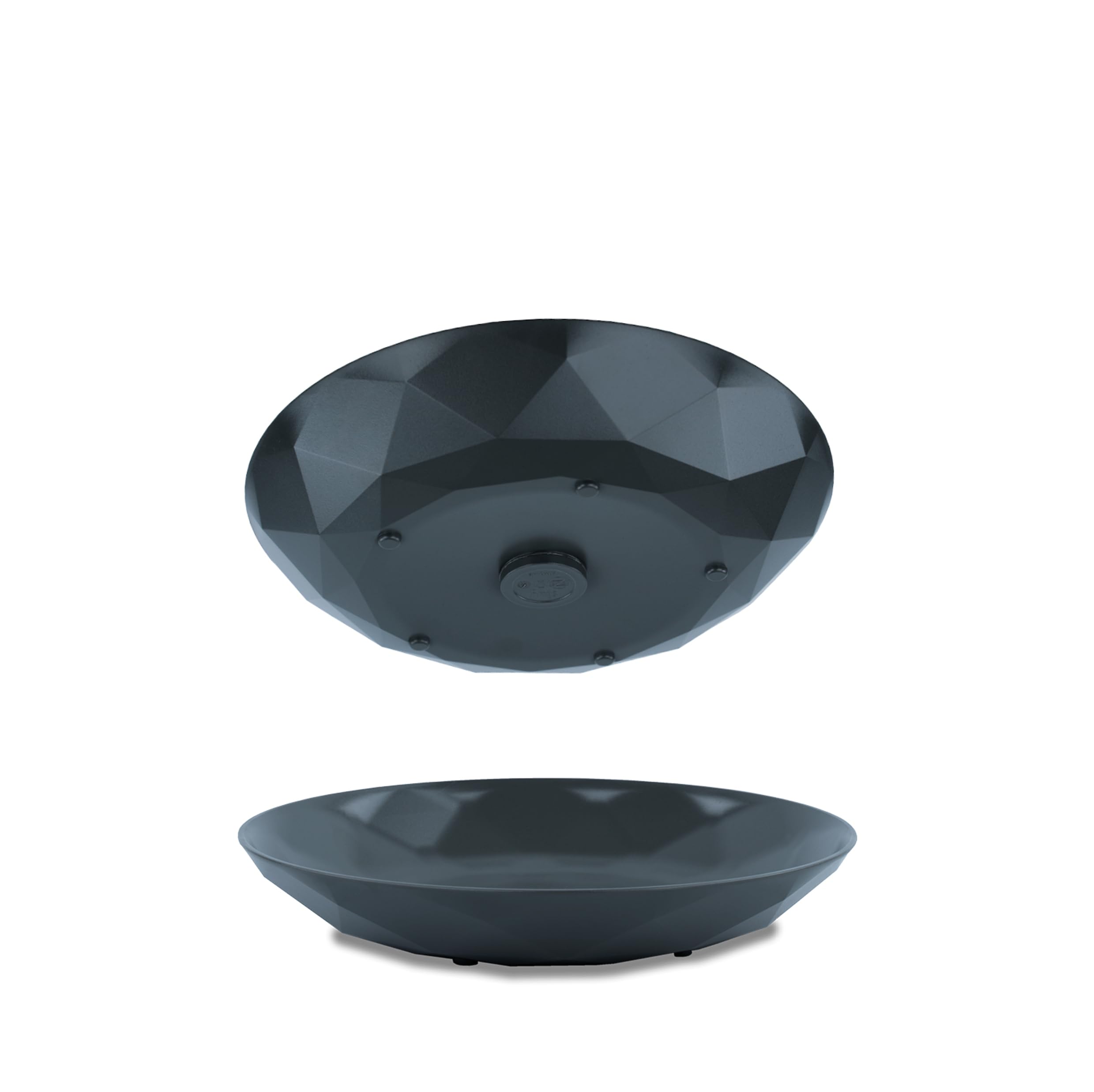 silwy® Universal-Magnet-Teller Grey (2er-Set) HIGH-TECH-Kunststoff - perfekt für Camping, Caravaning und Boating - rutschfestes Geschirr ohne jegliches Klappern stapelbar