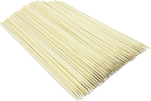 Pinchos de bambú natural, 200 brochetas para asar a la parrilla, pinchos de madera de 12 pulgadas para barbacoa, aperitivo, brochetas de frutas,