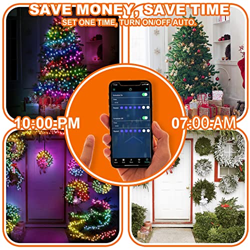 Miefl Smart Color Changing Christmas Lights 213 Modes, App Controlled Waterproof Christmas String Fairy Light Indoor Outdoor, 32.8Ft Twinkle 100 Led Musical Rgb Xmas Tree Decor With Remote Timer #TOP3