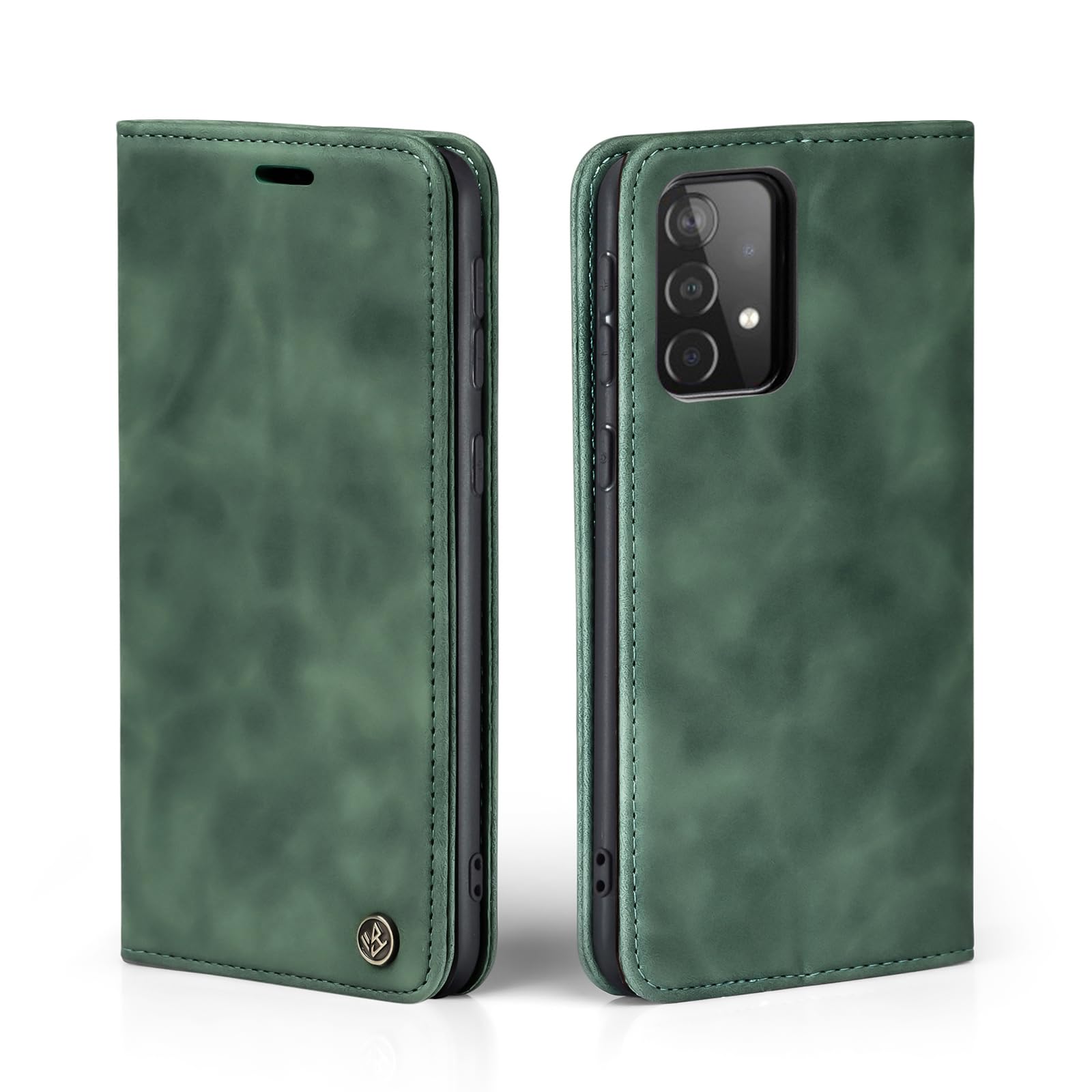 LBH Handyhülle Samsung Galaxy A53 5G Grün – Bookcase Flip Case mit Karten- und Geldfach