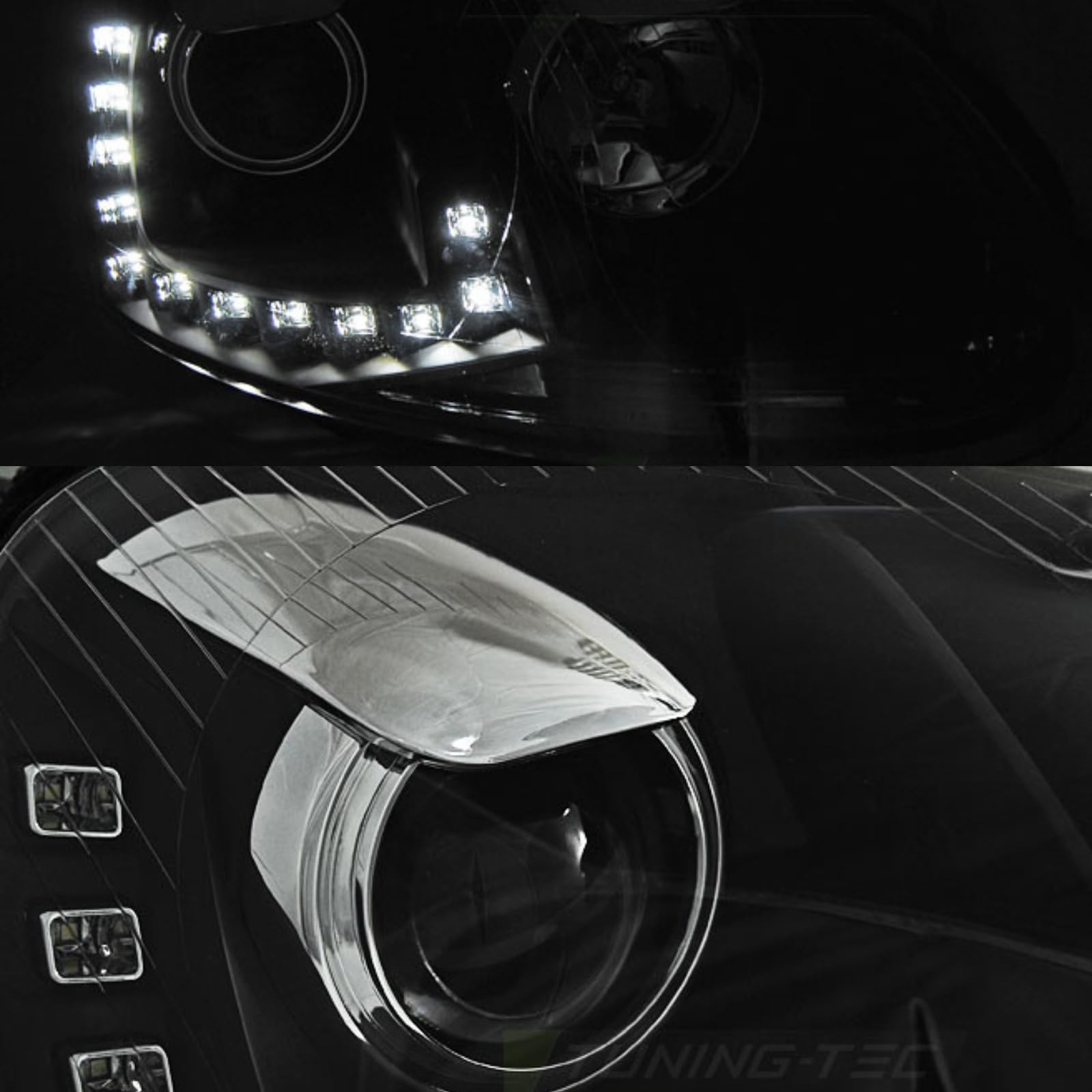LED Frontscheinwerfer Set Schwarz mit Tagfahrlicht für VW Golf 5 V 2003–2009