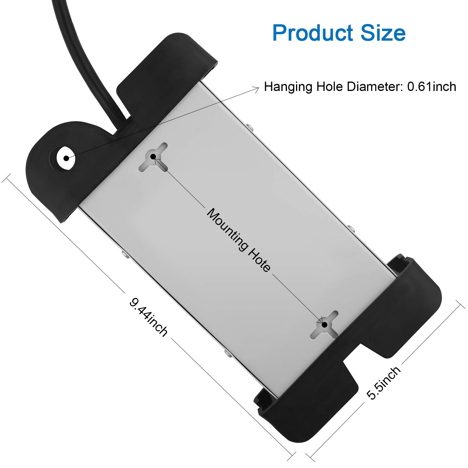Heavy Duty Surge Protector for Appliances, 8 Outlet Workshop Power Strip with 1200 Joules, Metal with 6FT Extension Cord and Wide Spaced. Grey