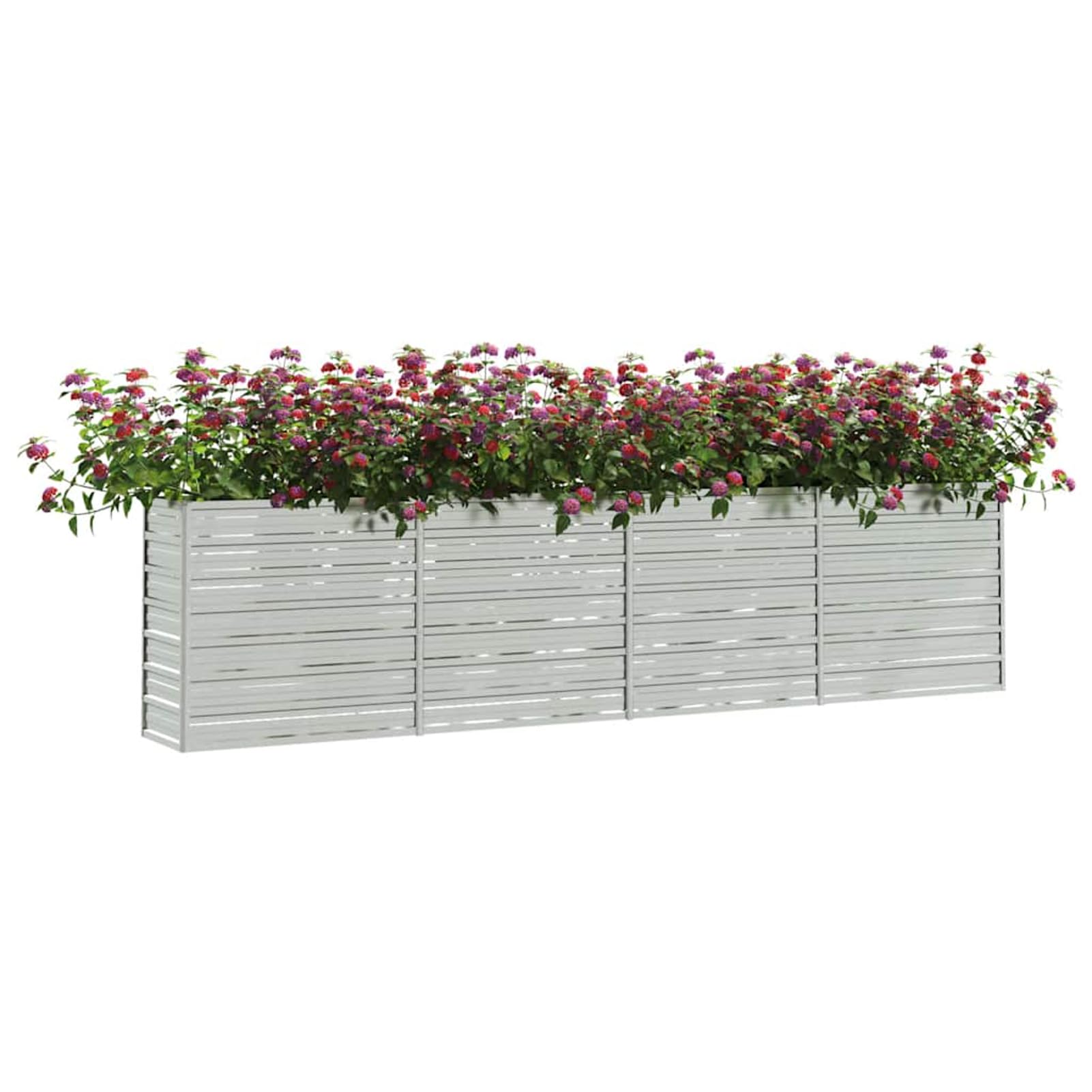 Tidyard Garden Raised Bed 320x40x77 cm Galvanized Steel Silver Lawn, garden Model316891