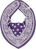 65% Algodón, 35% Poliéster Pippi Bandana Bibs, Bufanda Bebé-para Niños, morado única