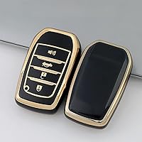 Vista 3 de para llavero Toyota, funda protectora de TPU suave con llavero de cuero para Venza 2019-2024, Grand Highlander, Land Cruiser, RAV4 Prime, Fortuner
