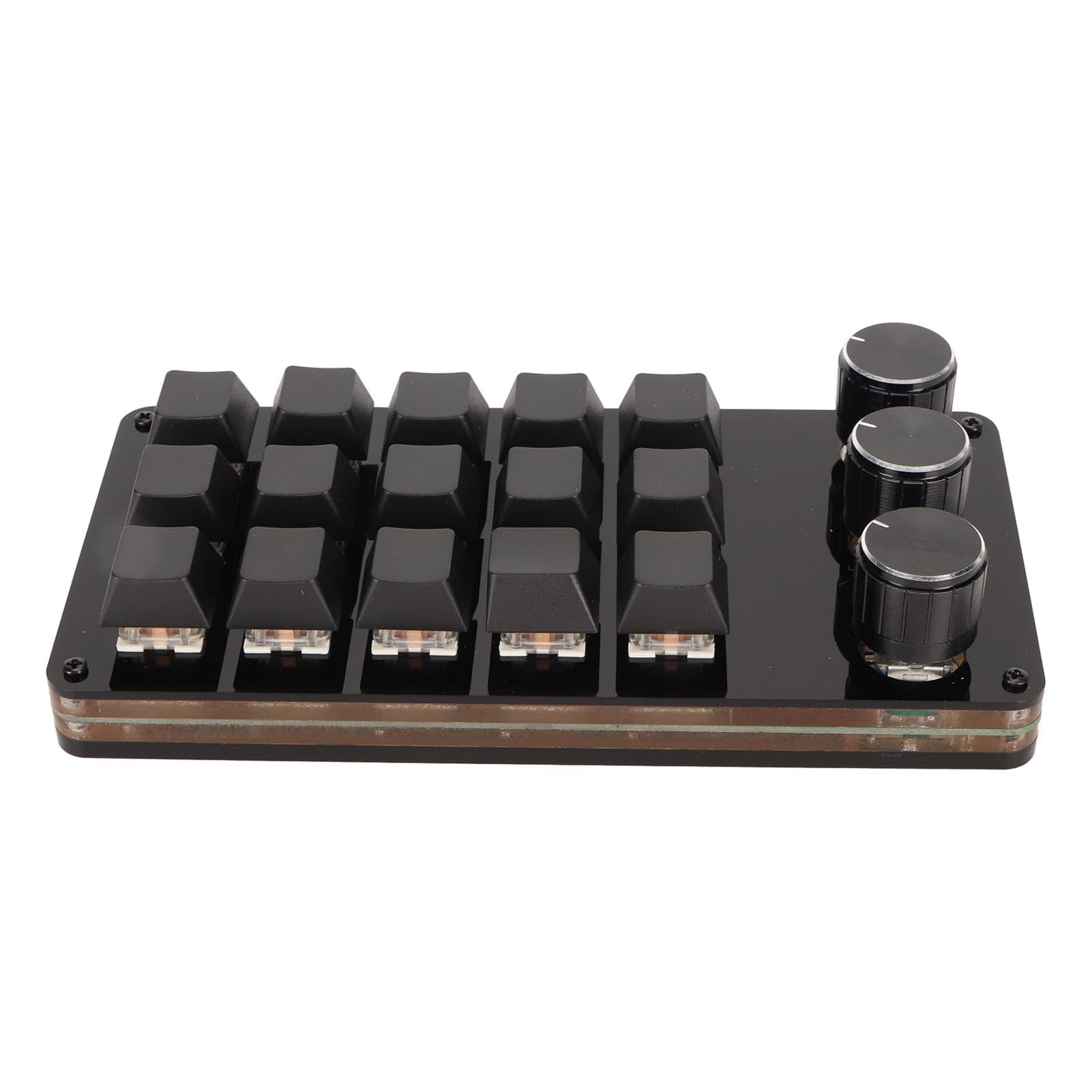 Mini Tastiera Programmabile con Interruttori Blu e Design Hot Swap, Ideale per Giochi per Computer e Editing Video, Struttura in Acrilico