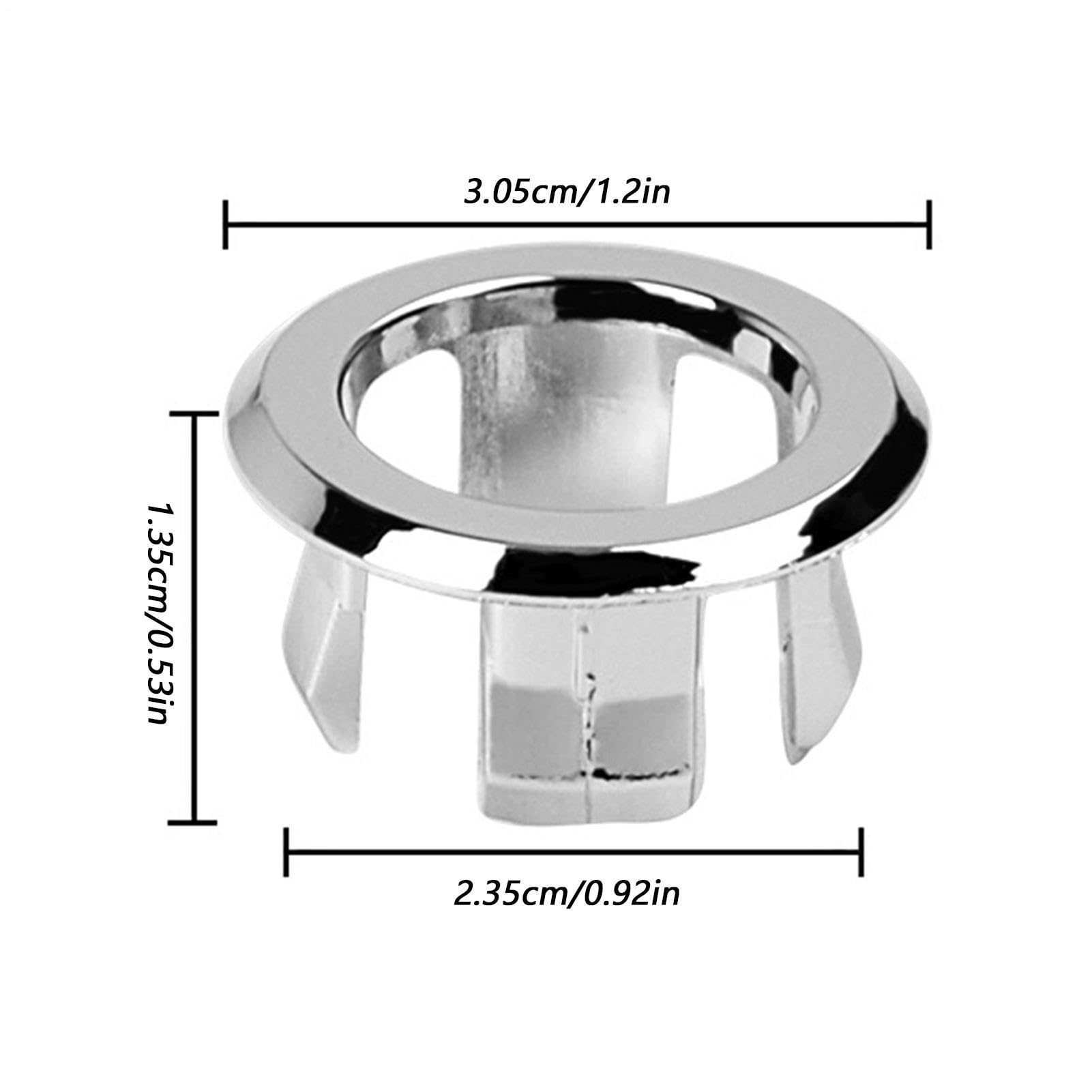 Sink Overflow Ring Round Basin Trim Drain Cap Cover Double Layer Kitchen Bathtub