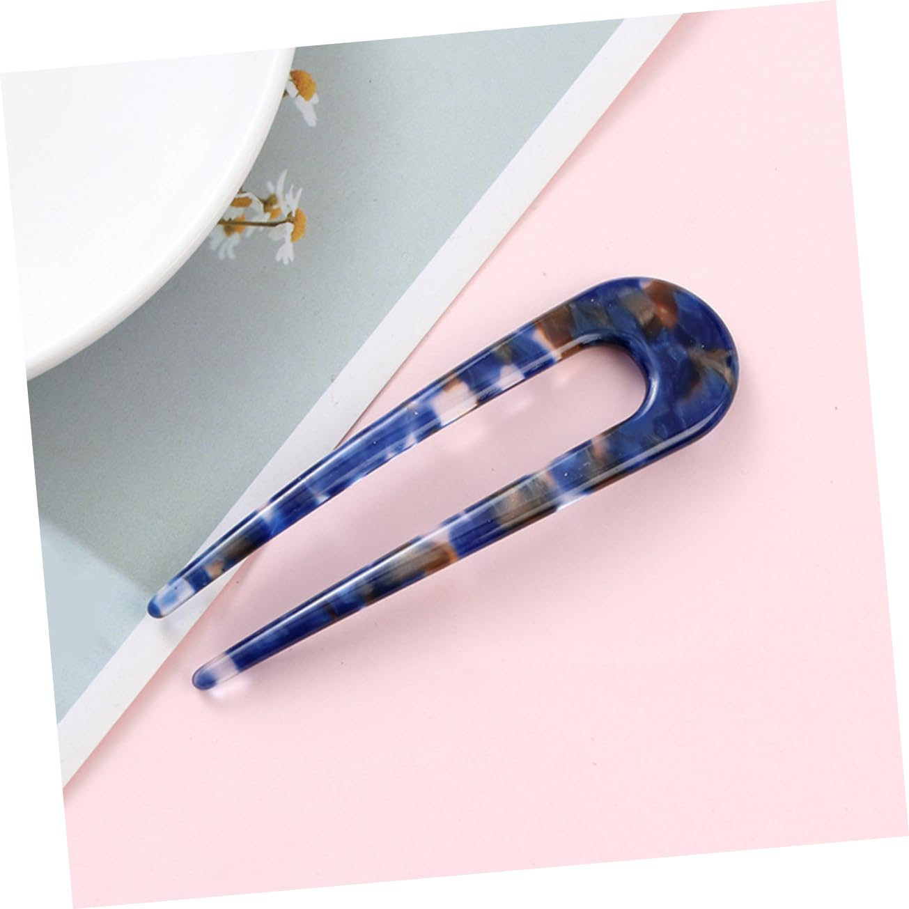 Healeved 5 Sets Haarspange Damen Acetat Blatt Haarstäbchen Set Chignon Pin Für Stilvolle Hochsteckfrisur 3 Stück * 5