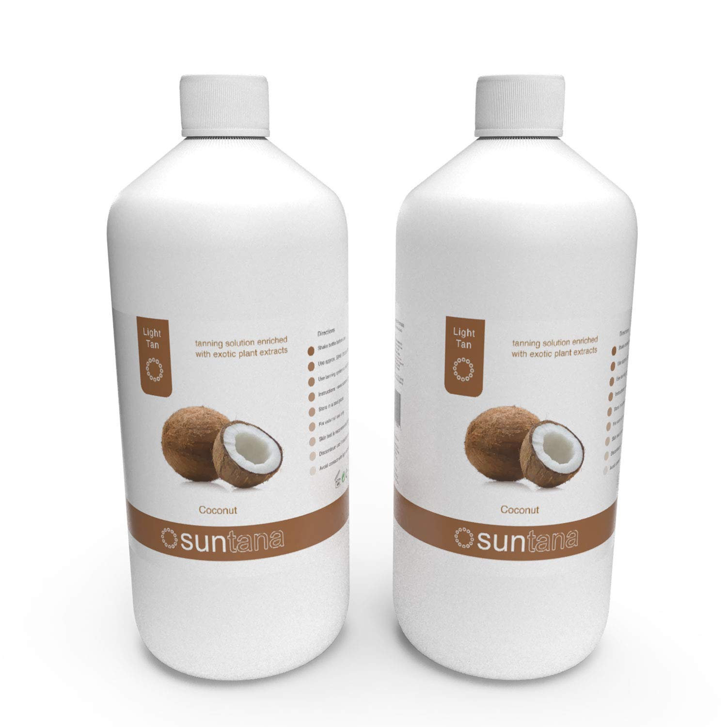 2000 ml (2 x 1000 ml) Suntana kokosowe światło 8% roztwór do opalania w sprayu DHA