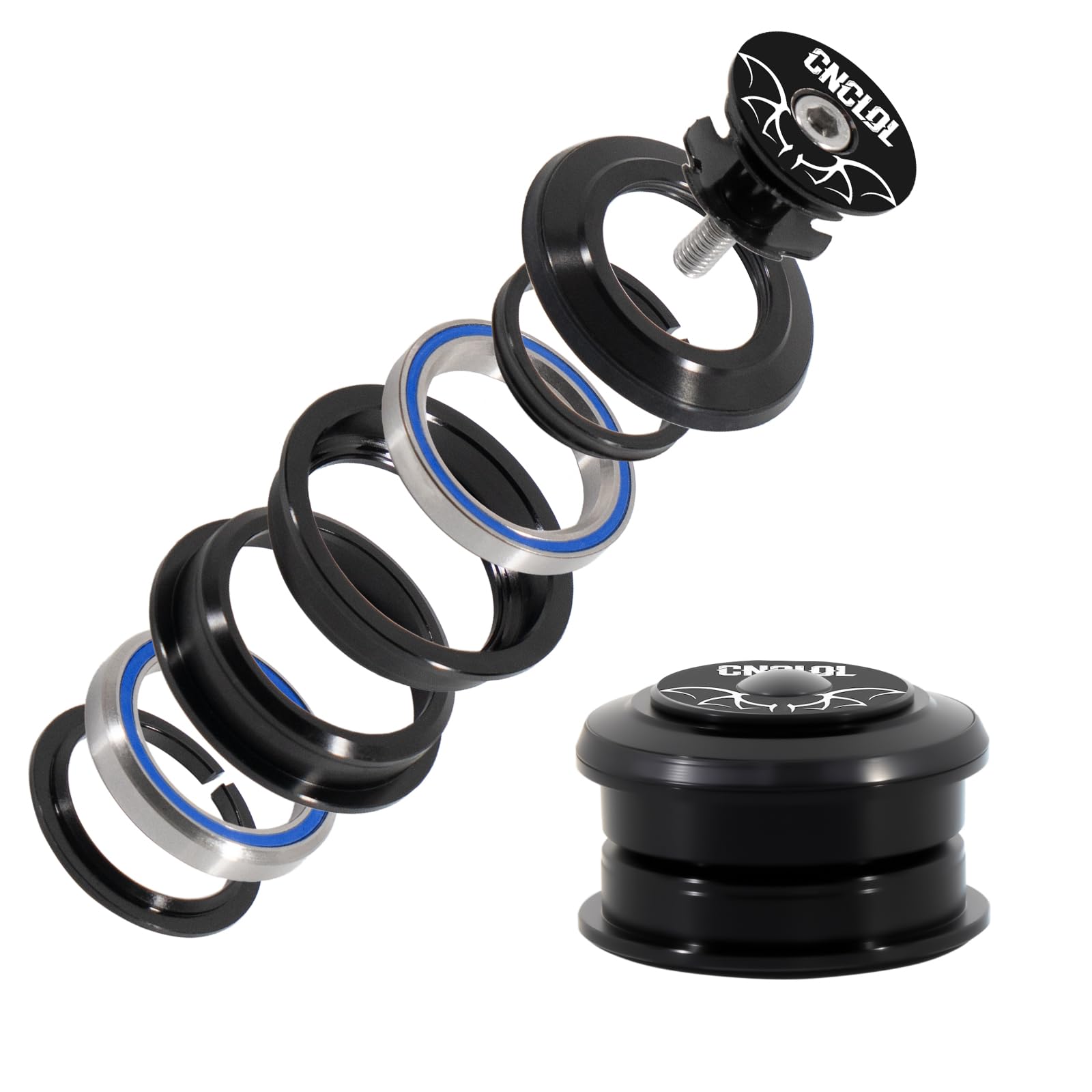 Amazon | CNC 1-1/8インチ バイクヘッドセット 34mm 44mm 41.8-52mm 44