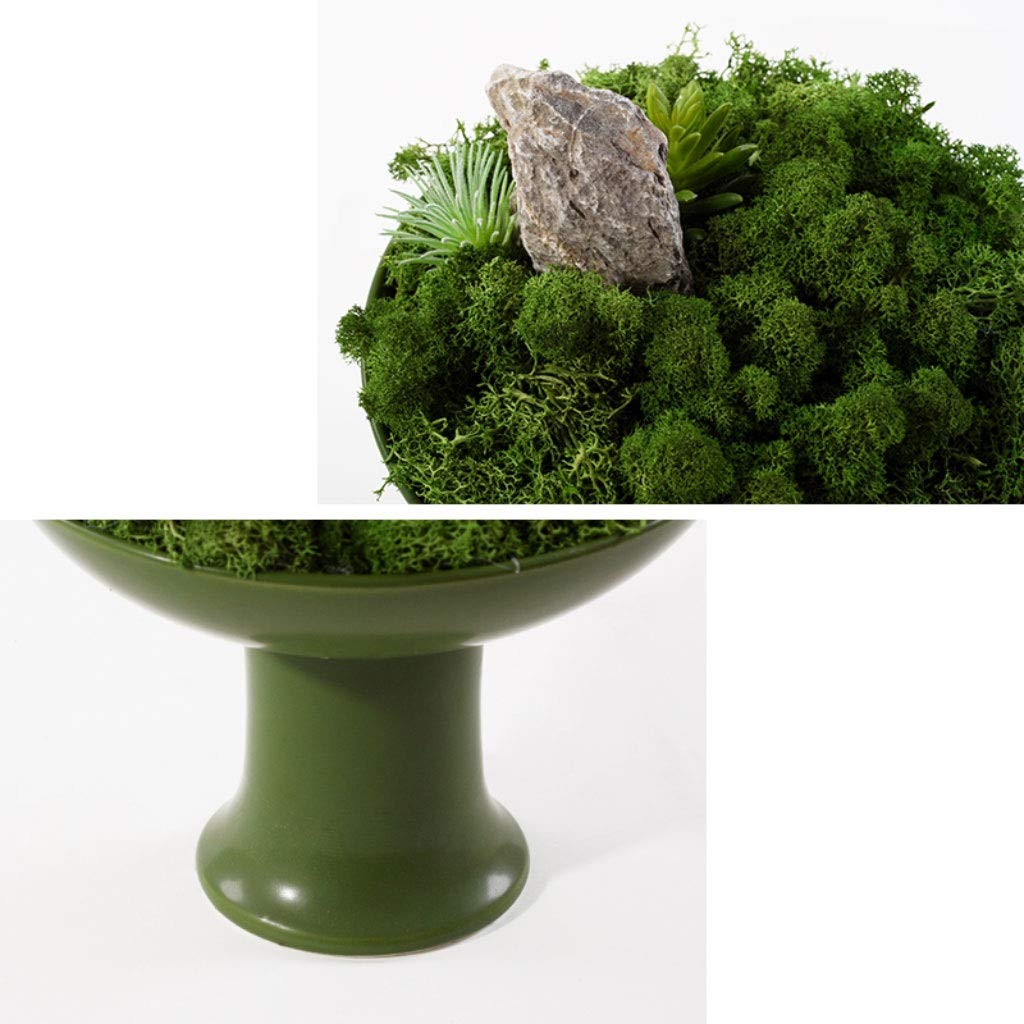 Artificielle Bonsaï Simulation Green Moss Small Bonsaï Simulation Tree Jardin d'extérieur Accueil Décoration de Bureau Simulation Tree High Base Plante en Pot Plante Artificielles (Size : A)