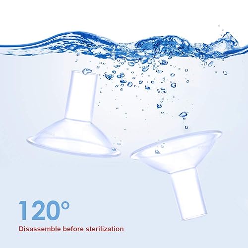 Miniatura 128 de Maymom MyFit Crater Series - Protector de pecho pequeño de 0.394 in con diseño de dos piezas compatible con piezas de bomba Medela; reemplazo de