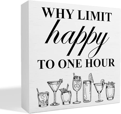 Letrero de madera para decoración de bar, cocina, comedor, mesa de bar, decoración de mesa de vítores, carrito de bar, decoración de cócteles,