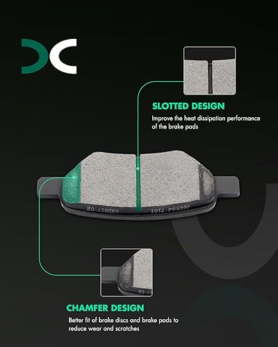 Miniatura 1306 de Kits de frenos y rotores, rotores de freno SCITOO y 8 pastillas de cerámica para 08-12 para Chrysler Town & Country, 08-12 para Dodge Grand Caravan