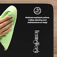 Vista 5 de HemingWeigh 1 Inch Extra Thick Non Slip Yoga Mat - Exercise Mats for Home Workouts, Black (70"L x 23"W)