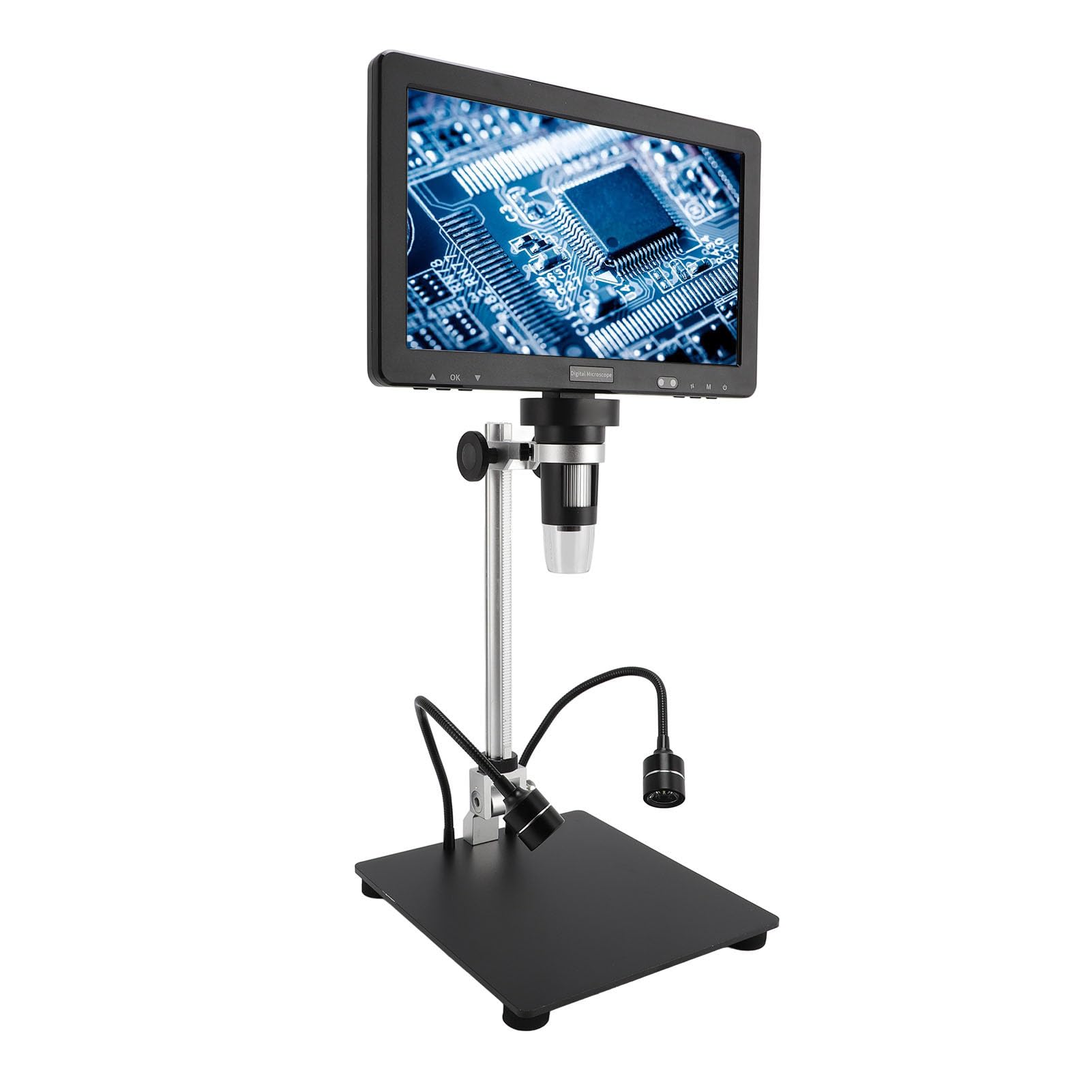 lyrlody Microscopio Digitale IPS LCD 10,1 Pollici, 1500X 20MP