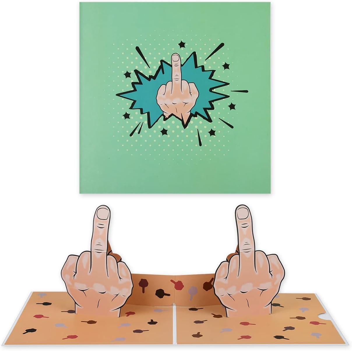 DS. DISTINCTIVE STYLE Middle Finger Birthday Card Pop Up Gag Funny Middle Finger Gifts Annoying Pranks for Adults