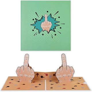 DS. DISTINCTIVE STYLE Middle Finger Birthday Card Pop Up Gag Funny Middle Finger Gifts Annoying Pranks for Adults