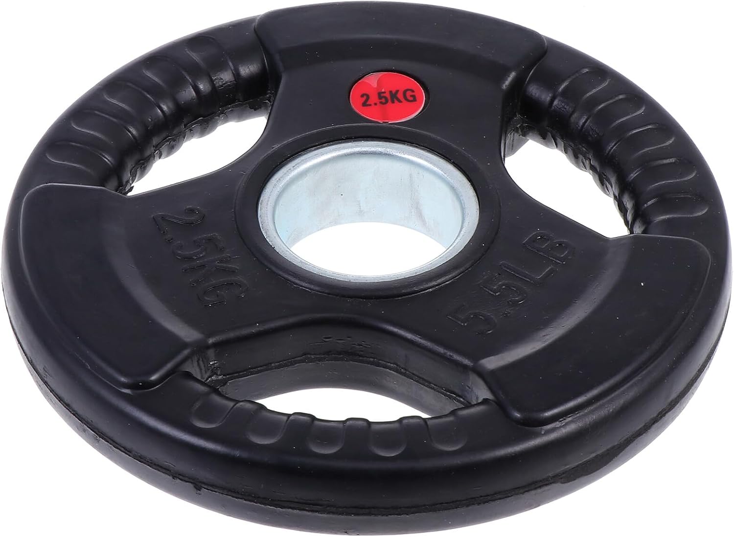 Rubber-coated Dumbbell Plate 2.5kg Cast Iron Barbell Weight Plate Home Barbell Supply for Strength Training and Weightlifting