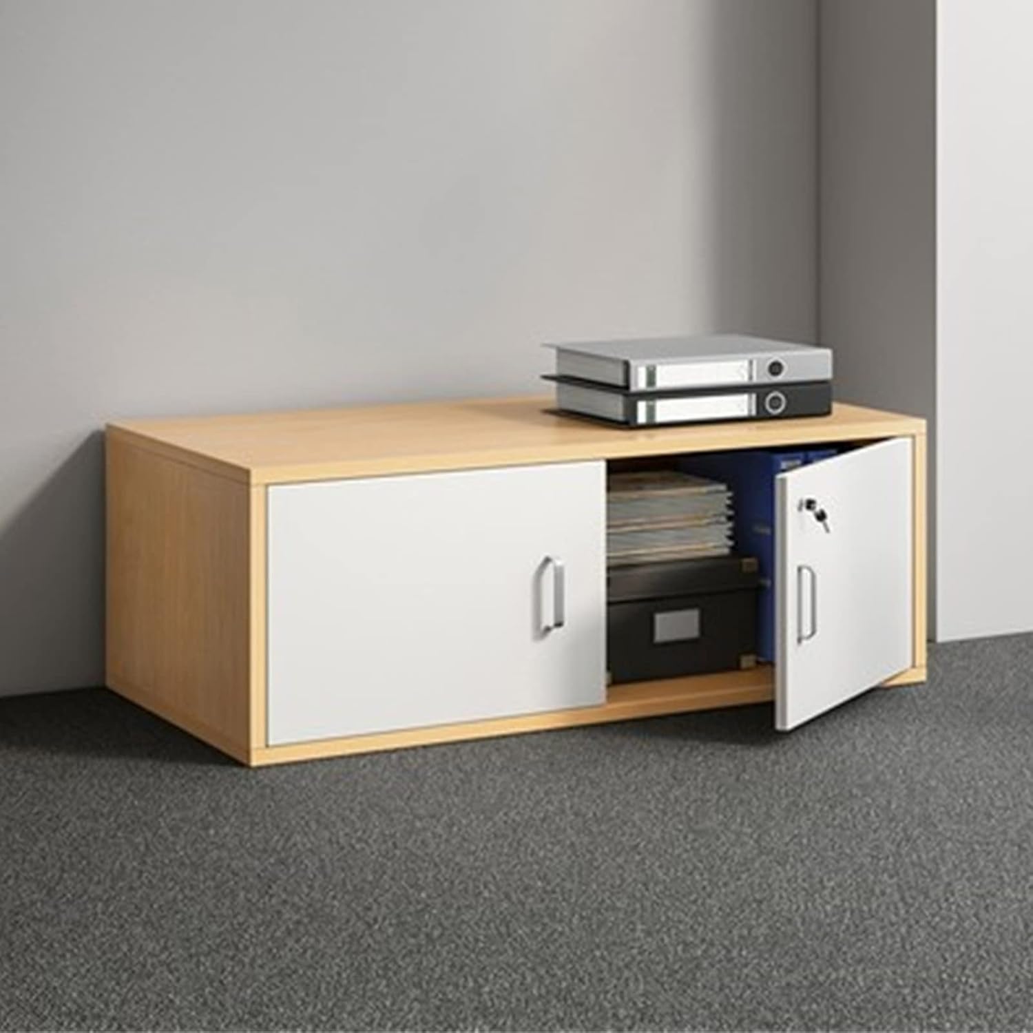 USMハラー ３段 オープンキャビネット シェルフ ピュアホワイト　引き出し付 USMハラーUSM hallerキャビネットピュアホワイト USMハラー 3段