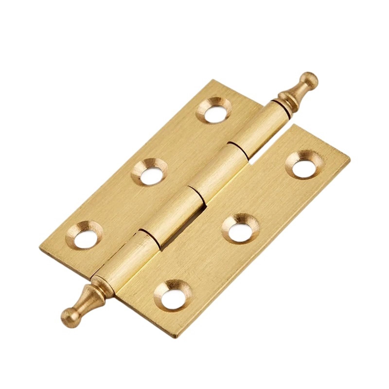 Charnière laiton brossé porte armoire placard cuisine or 2.5"