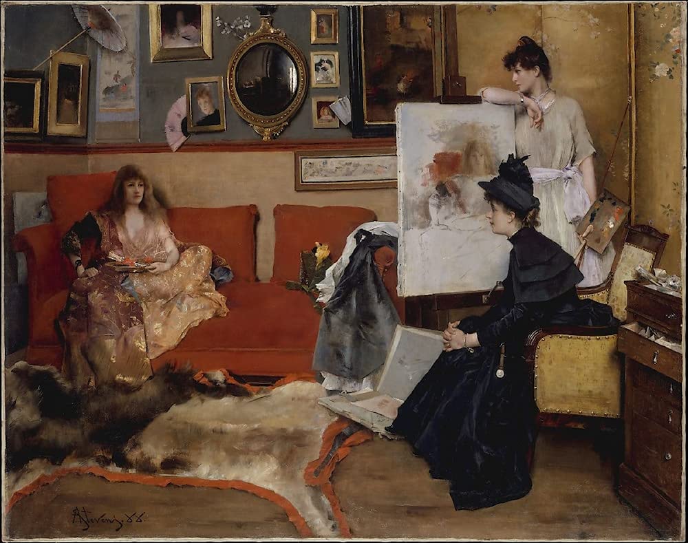 Impression d'affiches Alfred Stevens Toile décoration murale 60x90cm - 5