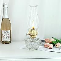 Vista 7 de Lámpara de aceite de repuesto para chimenea, globo de lámpara de queroseno de 3 x 8 pulgadas, globo de lámparas de aceite de vidrio transparente