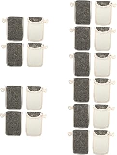 LALAFINA 20 Pçs Saco De Sabão De Linho Preto Bolha Espuma Bolso Esfoliante Rede Malha Sabão Espuma Espuma Bolsa Esponjas Para O Corpo Espuma Esponja Limpeza Sabão Doméstico Bolsa De Sabão