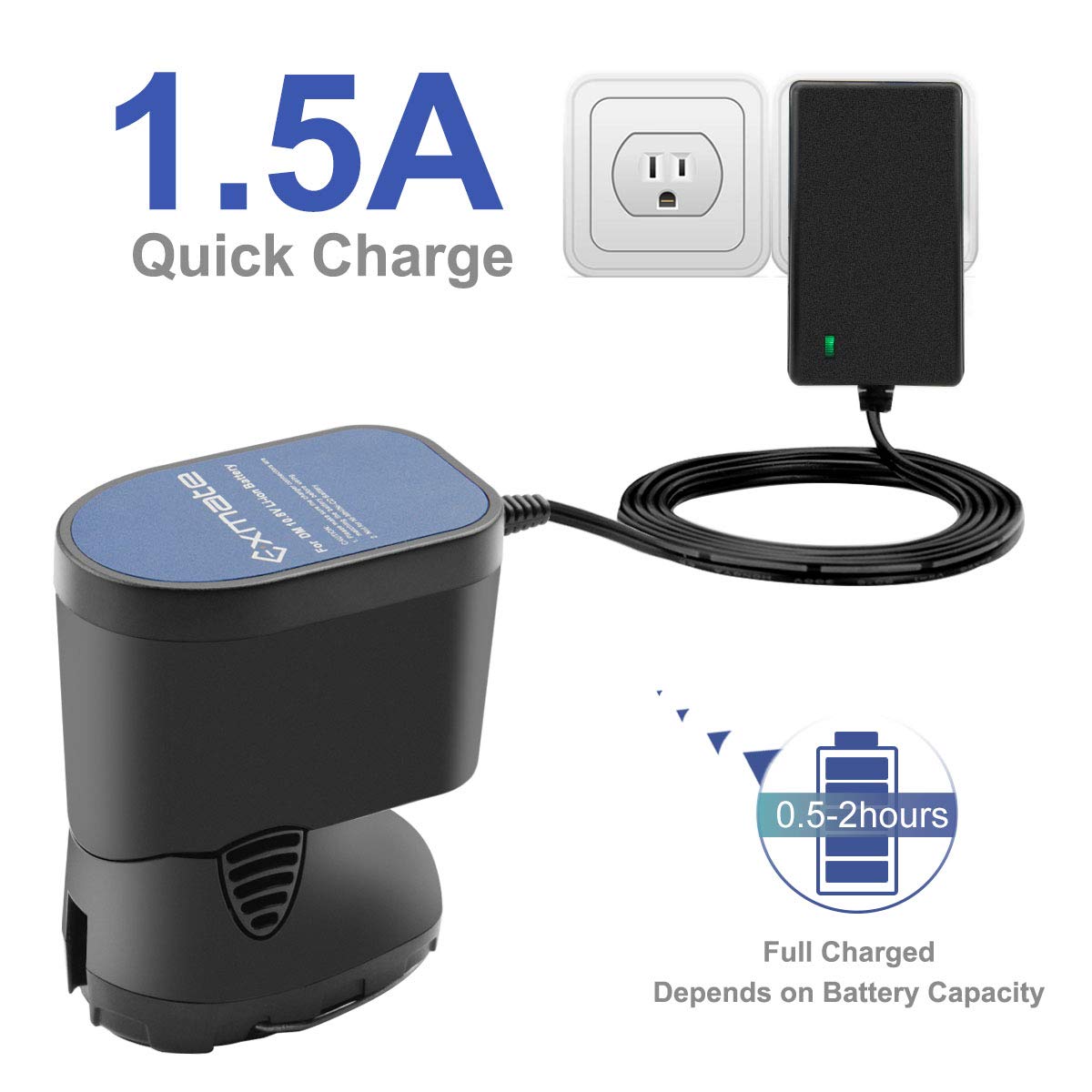 Exmate 3.0Ah 10.8V Li-ion Replacement Battery with 10.8V Li-ion Battery Charger Compatible with Dremel 855-01 855-02 8000-01 8001-01 8001-02 Cordless Power Tools