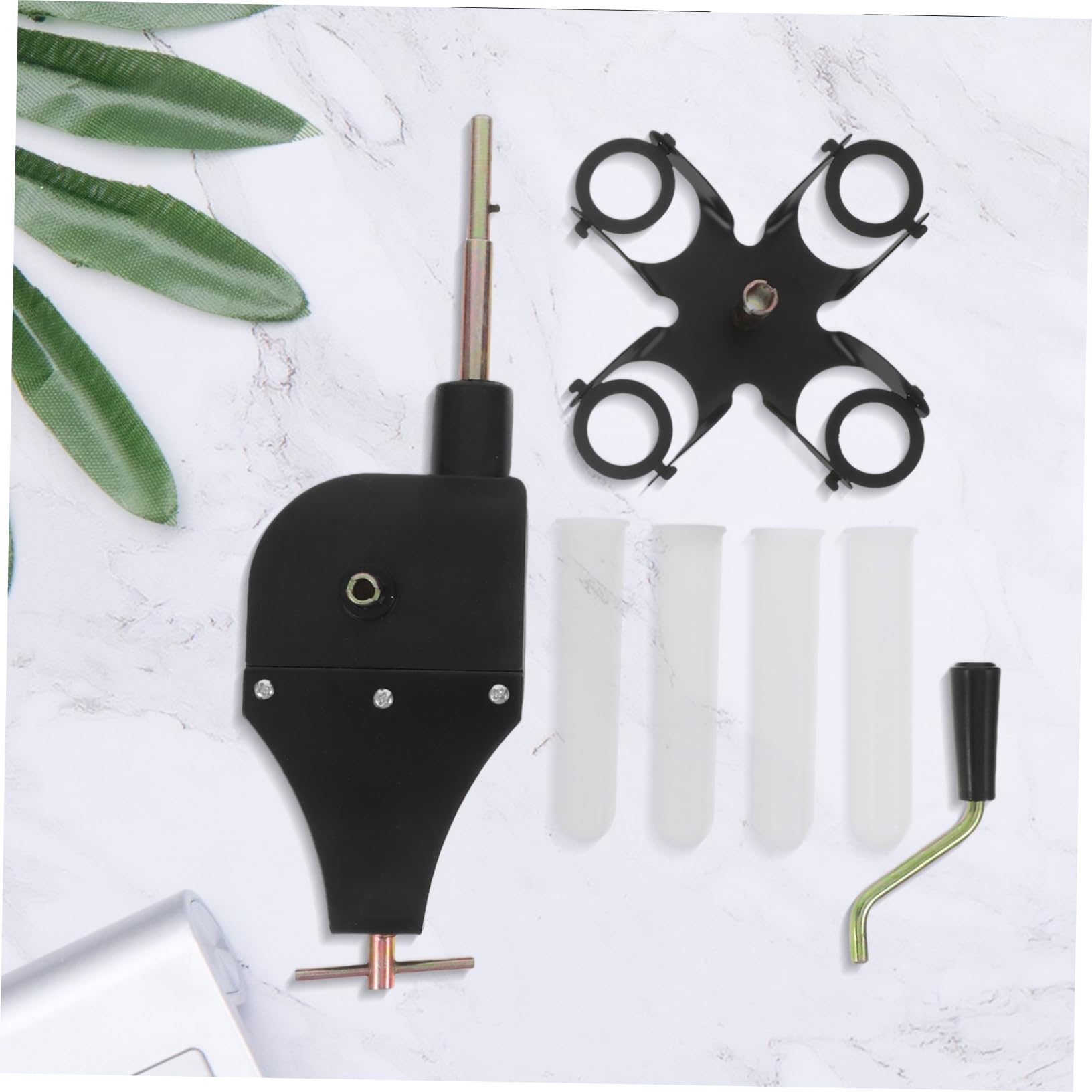 Cabilock Centrífuga Manual Material Plástico Negro para Laboratorio de Química y Física, Fácil Operación y Alta Eficiencia Adecuado para Uso en Laboratorio Educativo