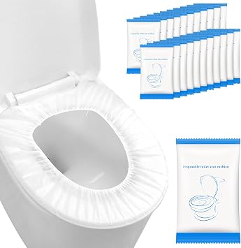 100 Pack Disposable Toilet Seat Covers for Travel Public Toilet Hospital,Portable Waterproof Individual Package