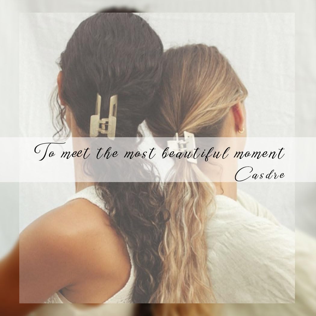 Casdre Star Hair Claw Clips Gold Metal Jaw Clip Medium Hair Clips Hair Clamps Accessories for Women(Pack of 2) - Image 8