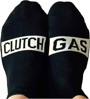LlaverosMotor Calzini alla caviglia, unisex, divertenti calze con le parole Frizione (Cluthc) e acceleratore (Gas) per gli appassionati di auto.