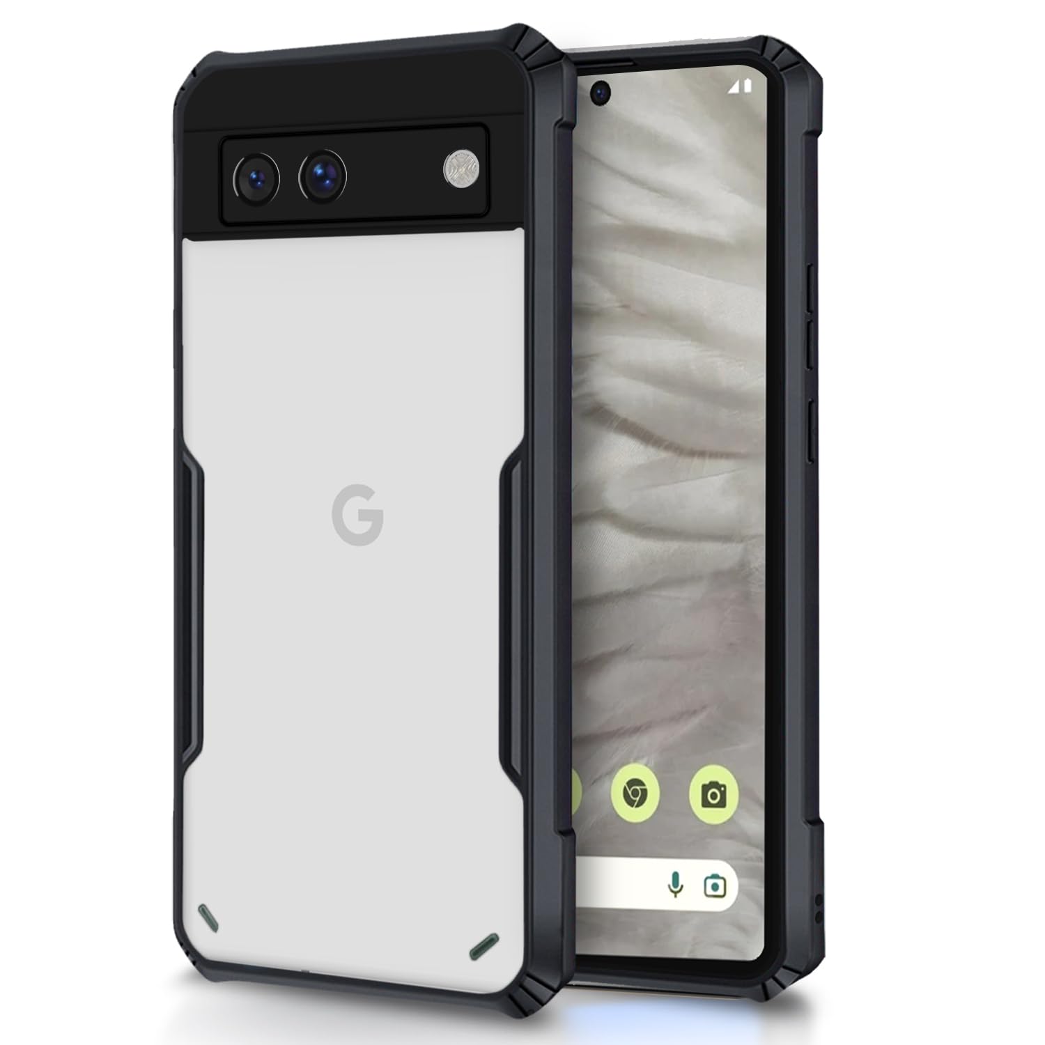 Pikkme Pixel 7A Back Cover | Ultra Hybrid | Crystal Clear Transparent Back | Full Camera Protection | Raised Edge | Bumper Back Case (Black) (B0C7Z99T8C) Amazon Price History, Amazon Price Tracker