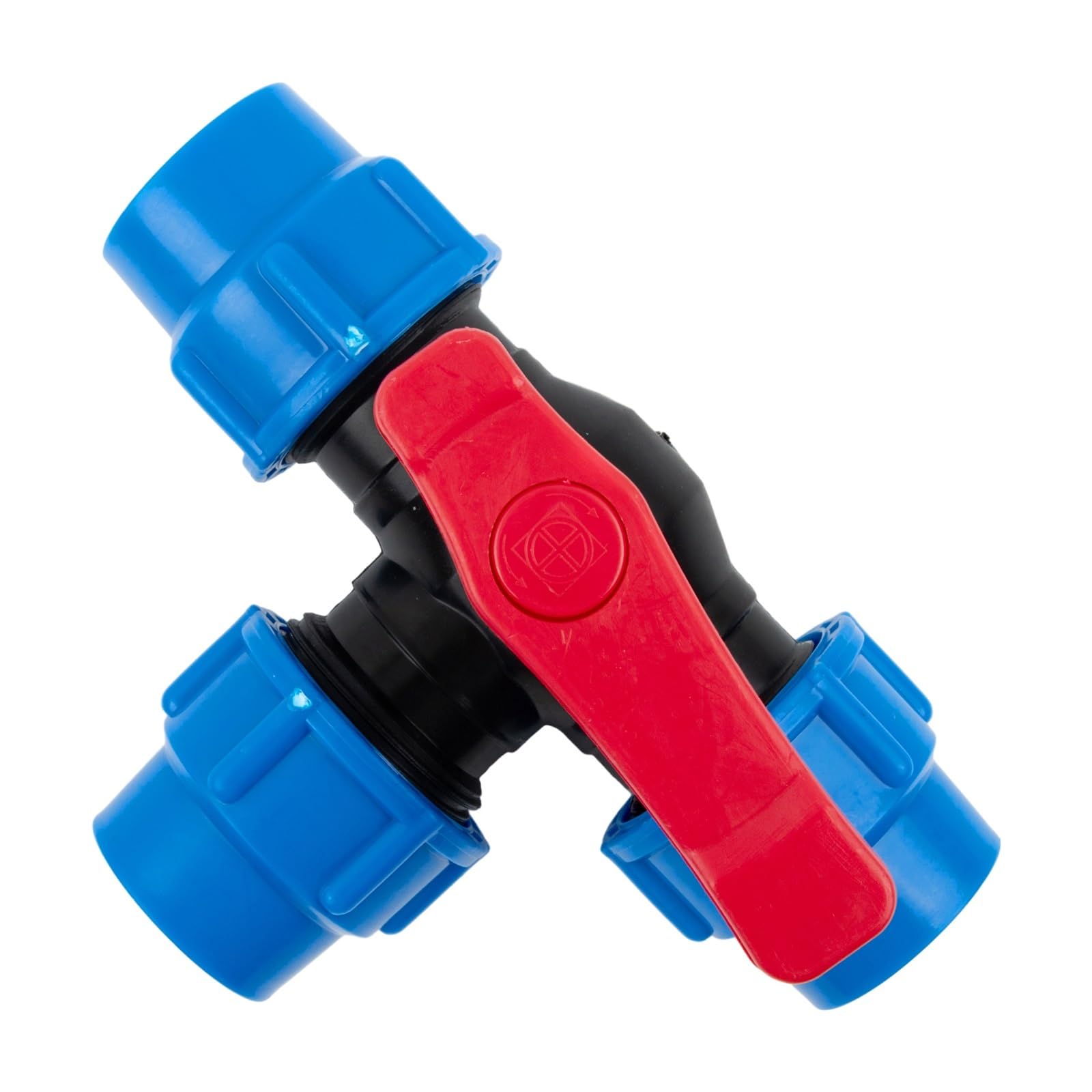 4 Pezzi 20/25/32/40/50mm PE Tubo Rubinetto deviatore valvola a Sfera a 3 Vie a in plastica a Giardino irrigazione del Prato raccordi for Tubi dell'Acqua per Tubo Flessibile(50mm)