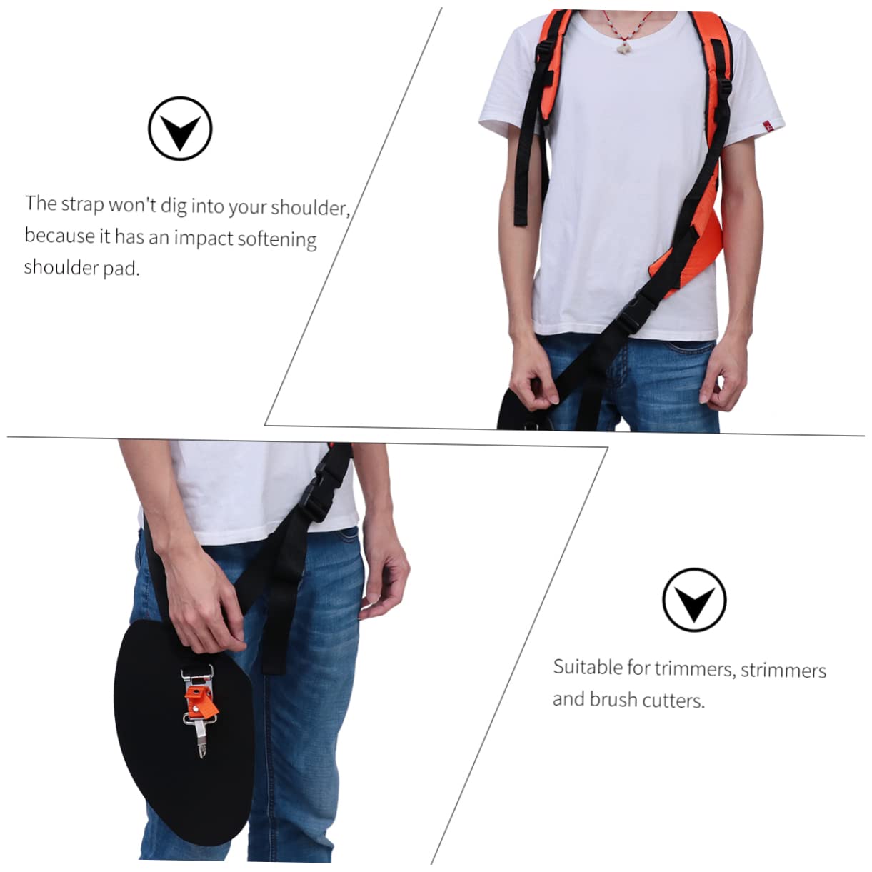 Acolchado Para Desbrozadora Con y Soporte Lumbar De Hombro Para Cortacésped y Recortadora De Cinturón Resistente y Duradero