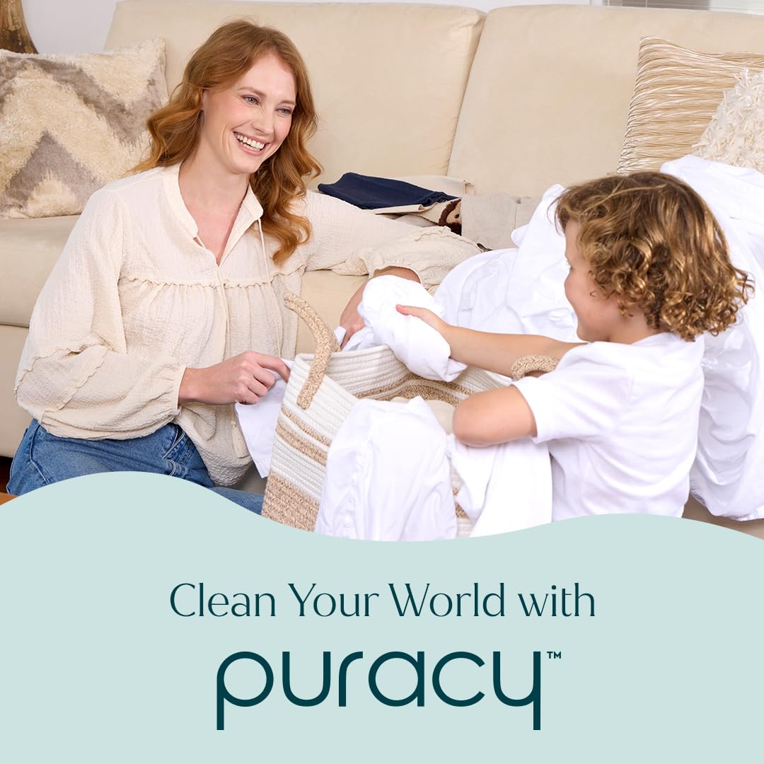 Puracy Naturel Shampooing pour Tapis 4 x concentré, sans sulfate et Tissu d'ameublement Nettoyant et désodorisant, Enfant et sans Danger pour Les Animaux, Flacon de 708,7 Gram