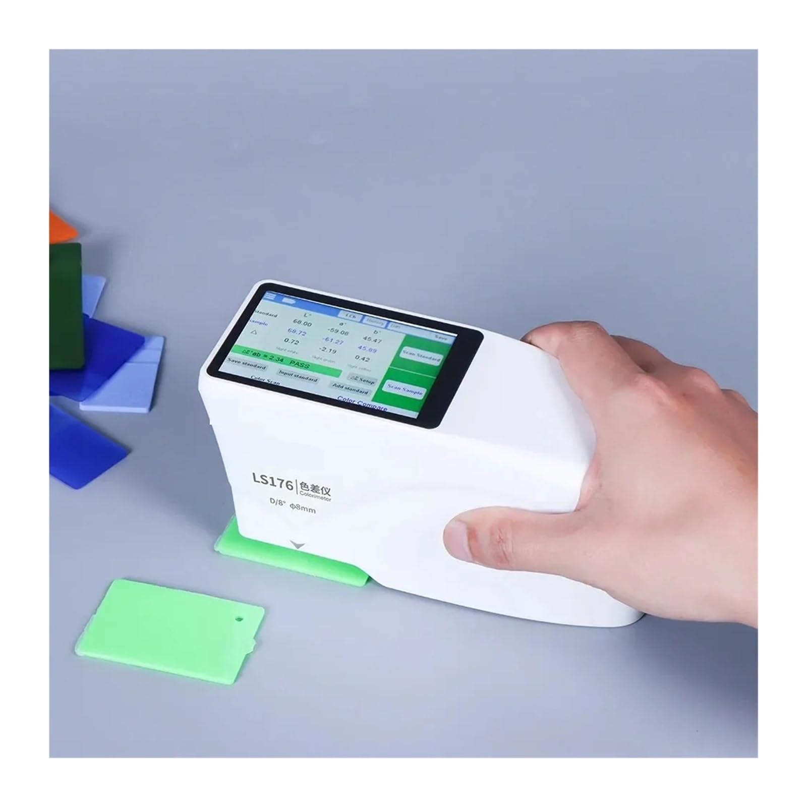 Cyfrowy miernik różnicy barw LS176 Spektrofotometry D/8° | Oprogramowanie aplikacji do krzywych widmowego odbicia bieli i zażółcenia