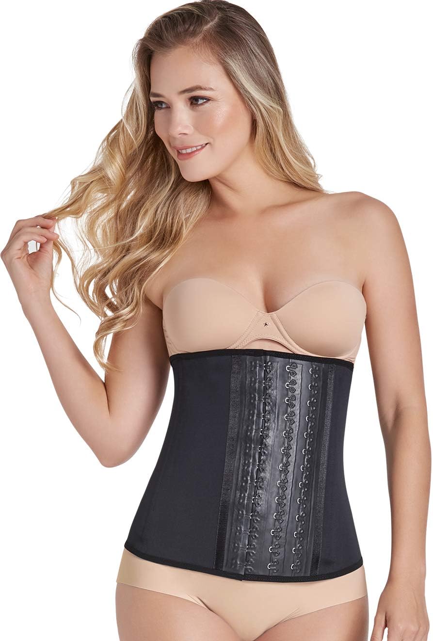 CURVEEZ Colombian Latex Waist Trainer for Women - Faja Reductora y Moldeadora with Tummy Control for Weight Loss & Postparto