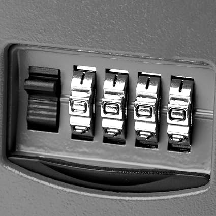 Key Lock Box, Durable House Cards Large Space Security Key Box, Keys USB for Vacation Home Pet Sitters(Grey)