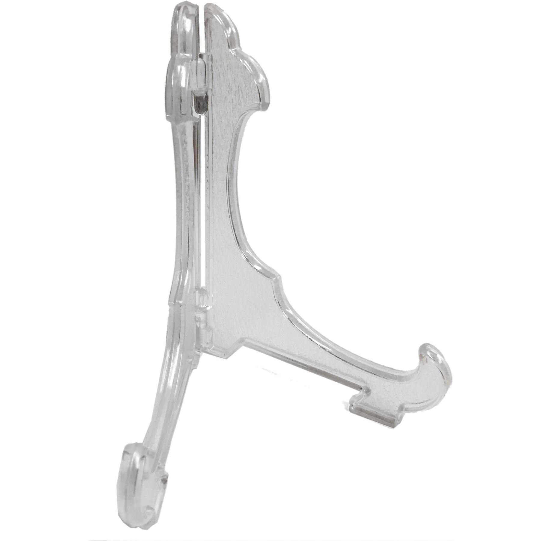 Fort Fasteners Clear Plate Stands To Fit Plates 150Mm-250Mm (6-10 Inch) Plastic Premier 2 Stands